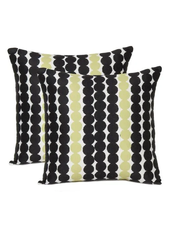 Oussum Bedroom Decorative Pillow Cover Cotton Marimekko Rasymatto Print Set of 2