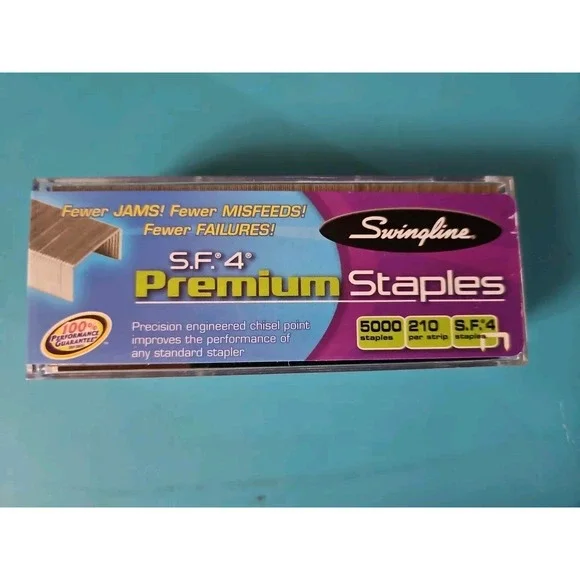 Swingline S.F. 4 Premium Chisel Point 210 Count Full-Strip‎ Staples 5000/Box