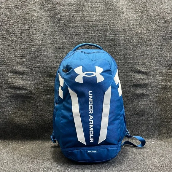 Under Armour 1361176‎ 426 Storm Hustle 5.0 Blue/White Backpack School Gym Travel