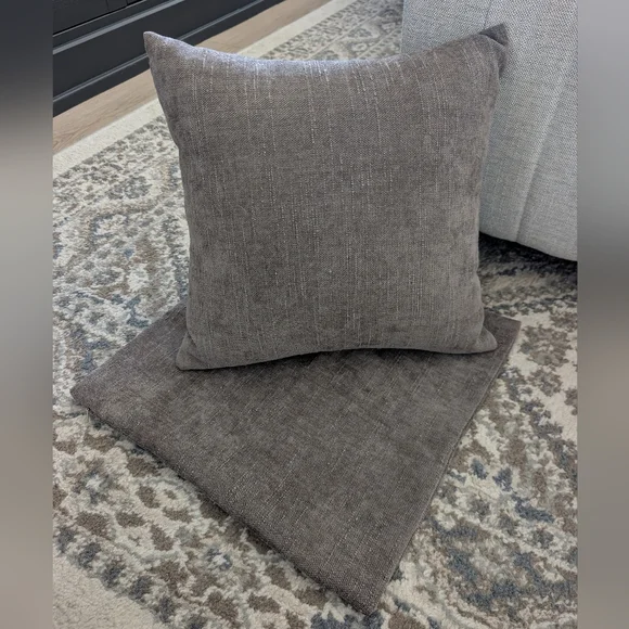 Textured Throw Pillow And Additional Marching Pillow Cover 16