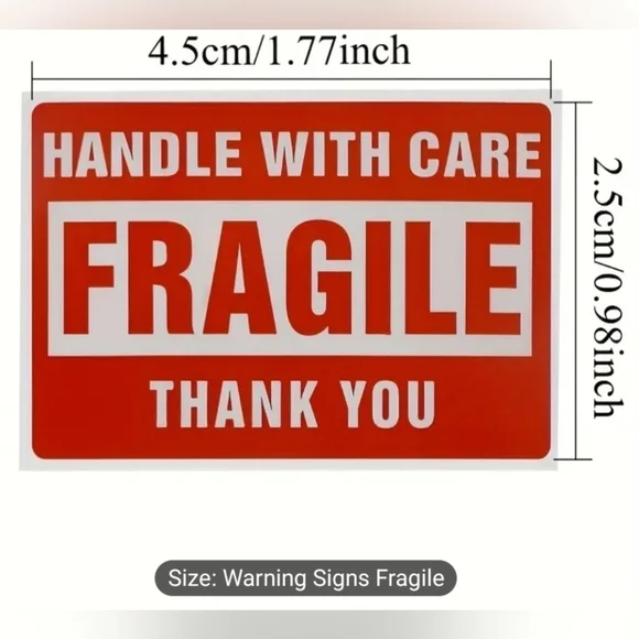 Fragile Warning Stickers, 