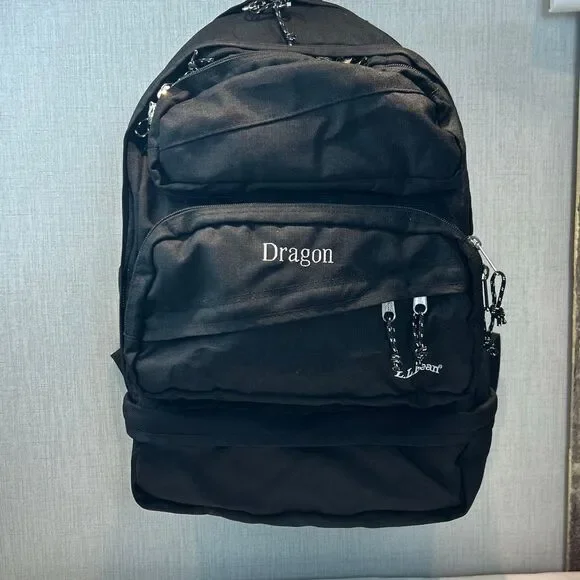 Vtg L.L. Bean Backpack Black 