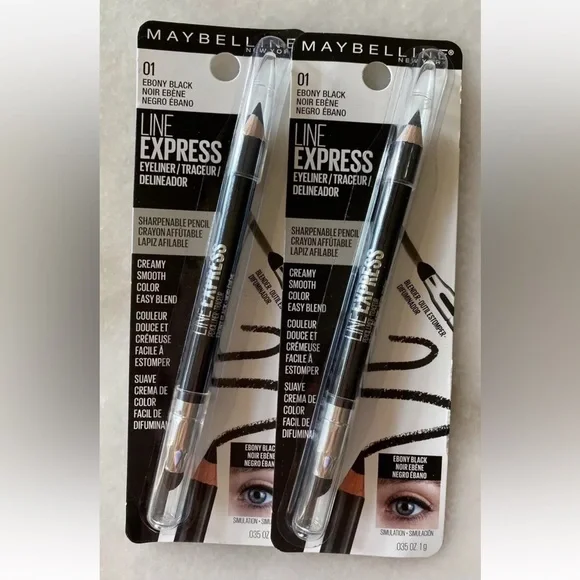 Maybelline Express Eyeliner-Ebony Black x2 NEW🖤