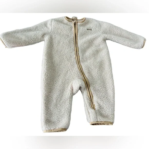 BearPaw Cream Sherpa onesie 6-9 months unisex