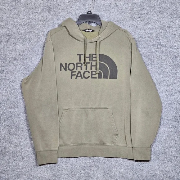 The North Face Mens Half Dome Pullover Hoodie Olive Green Men's Large Sweatshirt