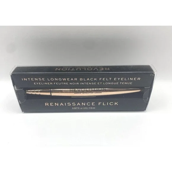 Revolution Renaissance Flick Black Felt Eyeliner Waterproof Intense Black