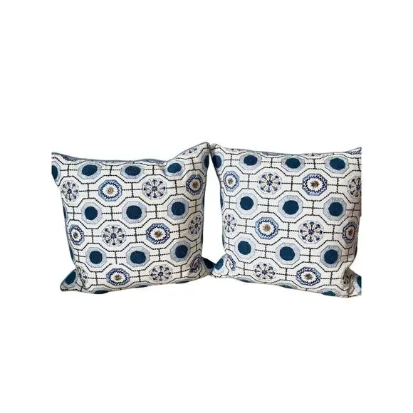 Celerie By Kemble Square Pillow Perigold Designer 20” Duck Feathers India Blue