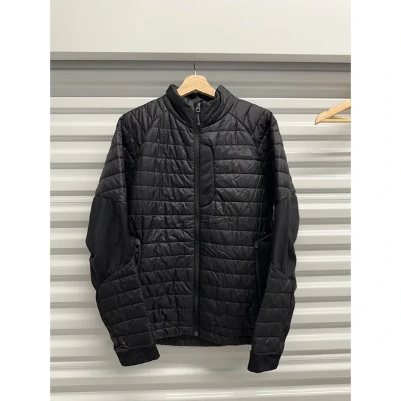 The North Face Mens‎ Thermoball Hybrid Jacket Black Quilted Full Zip Medium
