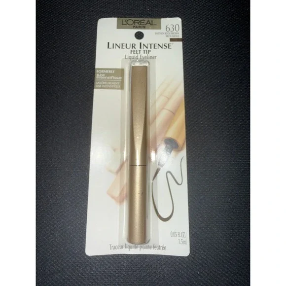 L'Oreal Lineur Intense Felt Tip Liquid Eyeliner 630 Earthen Rock Brown 05oz NEW