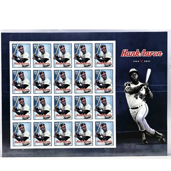 100 USPS 2024 Hank Aaron Baseball Forever‎ Stamps Postage Bachelor Party Invites