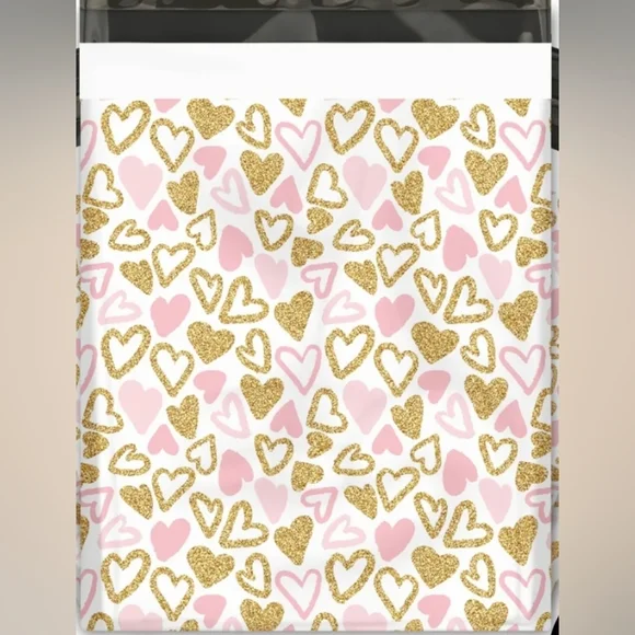 Set of 20 12x15 Or 19x24 Heart Poly Mailers