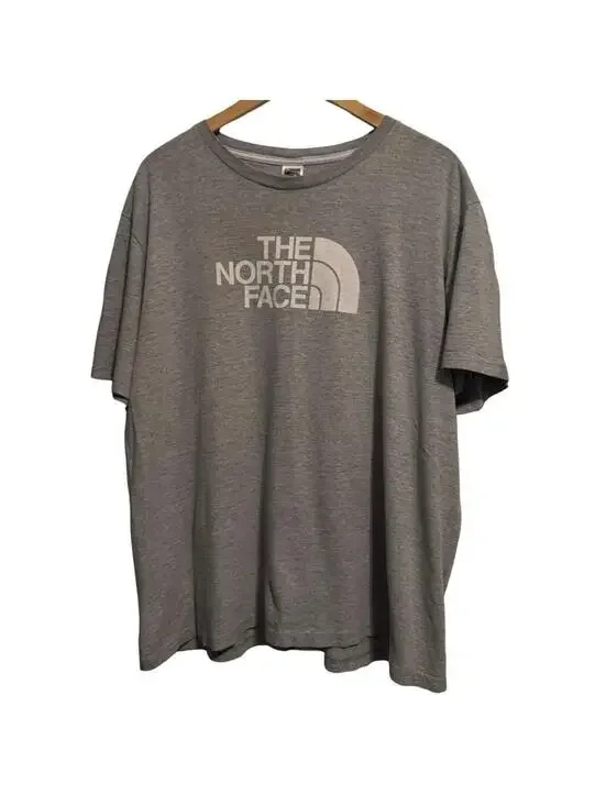 The North Face Mens Gray XL Mountain Logo Short Sleeve Crew Neck T-Shirt