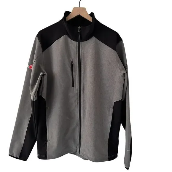 The North Face Black‎ and Grey Windwall Full Zip Jacket Xerox Logo Size L