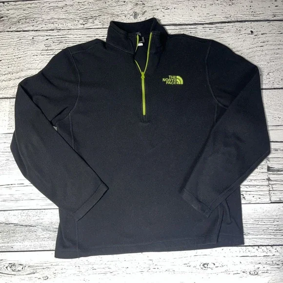 The North Face Men's‎ TKA 100 Glacier 1/4 Zip Fleece Men's Small Pullover Black