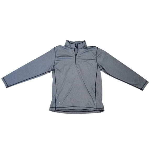 The North Face Mens XL Quarter Zip Pullover Heather Grey Aerotek Performance Top