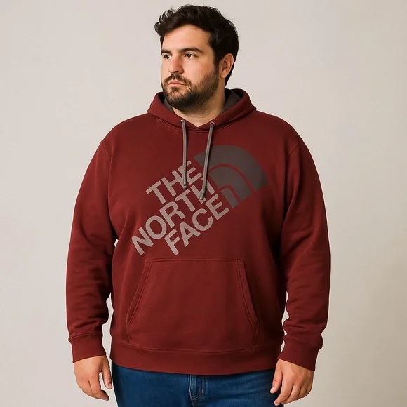The North Face Men’s Size XXL Burgundy Logo Pullover Athletic Hoodie Sweatshirt
