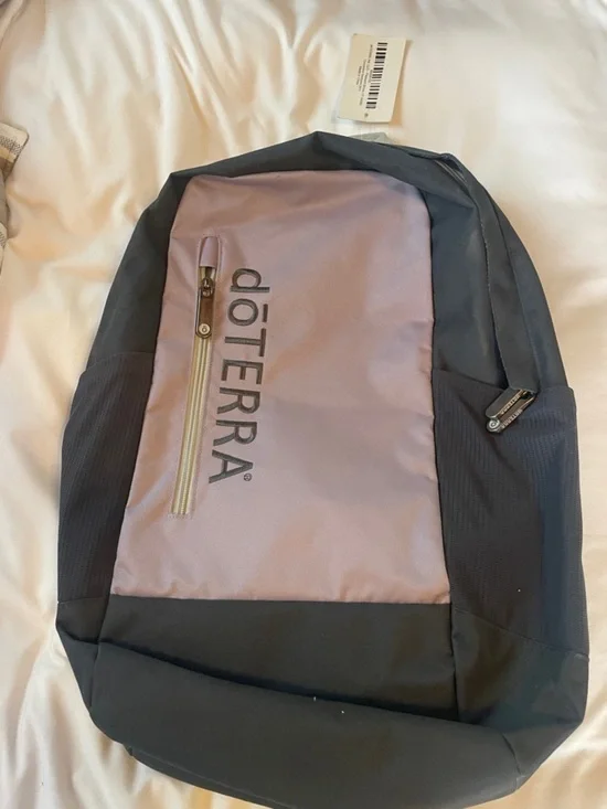 Doterra Black and Mauve Logo Backpack