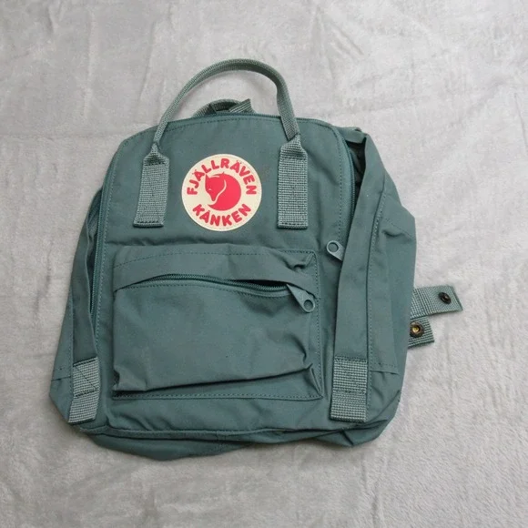 Fjallraven Kanken Backpack Bag Unisex Mini Green Durable Adjustable Strap School