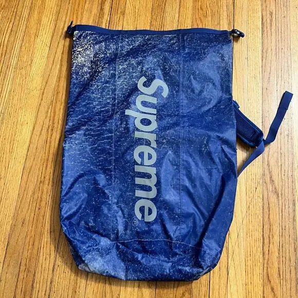 Supreme Blue Olmetex Speckled Waterproof Bag Backpack Italy **