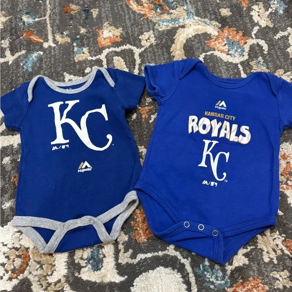 Kansas City Royals Onsie Size 0-3 3-6Months‎ Blue White