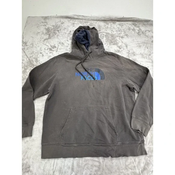 The North Face Hoodie Men's Size XL ‎ Gray Long Sleeve Drawstring See Flaws