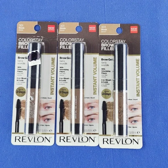 3x NEW Revlon ColorStay Eyebrow Mascara Blonde 301‎