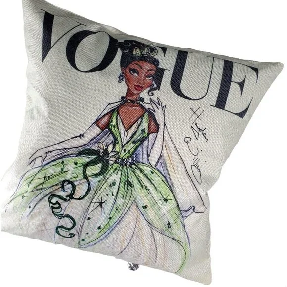 Tiana Princess Throw Pillowcase Frog Sham Accent Pillow Cushion Cover Home Decor