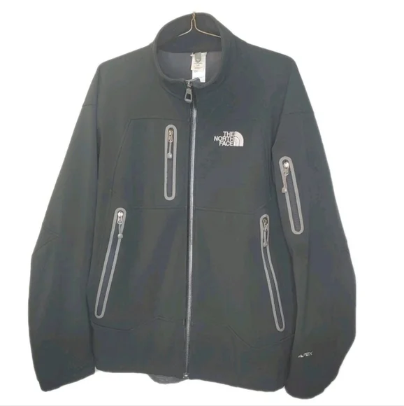 The North Face Apex Bionic Jacket Large Black Scuba Zip Fleece Lined Ski Winter