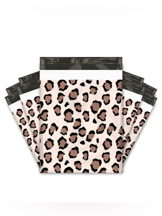 BUY NOW Set of (15) 12 X 15 Leopard Poly Mailers