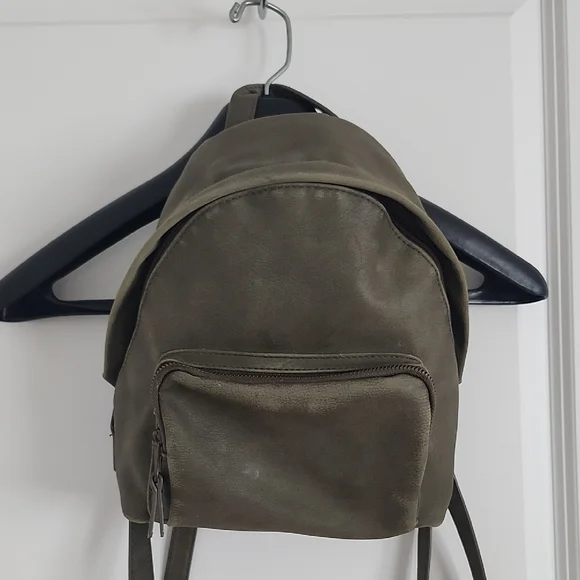Universal Thread Suede Olive Green Mini‎ Backpack Bag