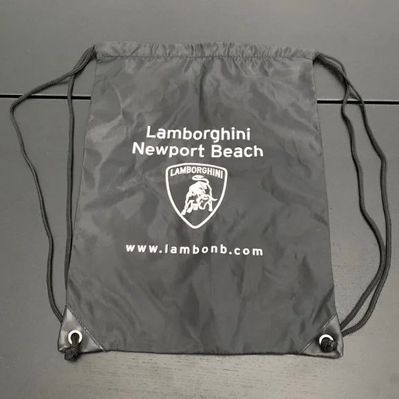 Lamborghini Newport Beach Nylon Backpack with Leather Trim