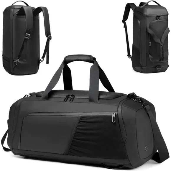 Gym Bag for Men 40L Duffle Travel Backpack Waterproof Sports Bag with Shoe Compa