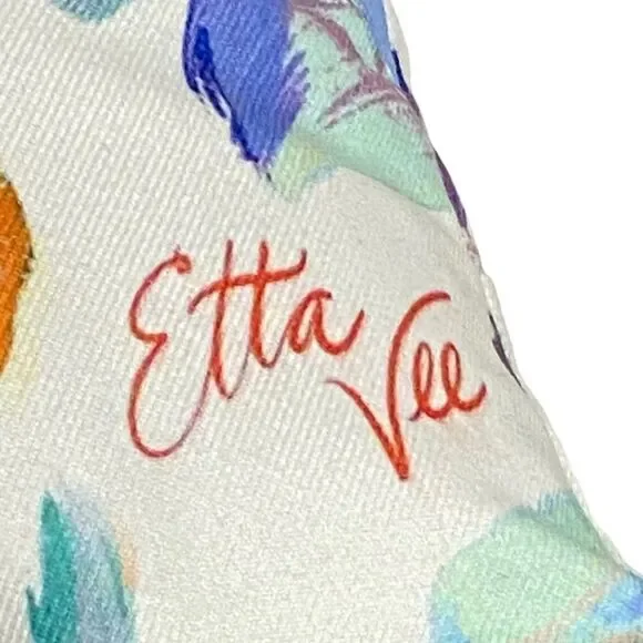 ETTA VEE - COLORFUL ABSTRACT PATTERN PILLOW - 18” x 18” - EXCELLENT CONDITION‎