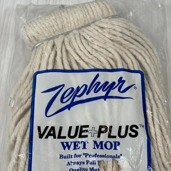 Zephyr‎ Value Plus Wet Mop 12oz Shineup Screw Mop Head Replacement Commercial