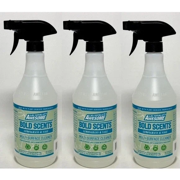 3 PACK- LA's Totally Awesome Plant-Based Cleaner Removes Grease & Grime 24 Oz