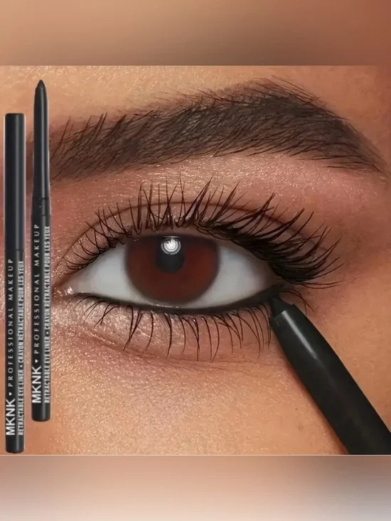 MKNK Professional Waterproof Twist Up Black Gel Crayon Eyeliner (Set of 3) NWT