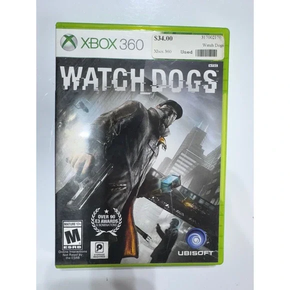 Ubisoft Watch Dogs Green Xbox 360 Video Game Action Adventure Open World
