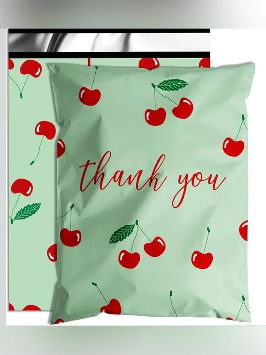 10 Cherry Polymailers 12x15.5” Waterproof Shipping Bags