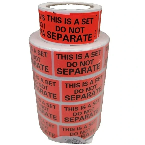 Shipping‎ Labels Unisex Red This Is A Set Do Not Separate Rolls