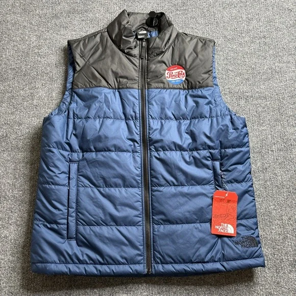 The North Face Everyday Insulated Vest Mens L Shady Blue Black Embroidered NWT