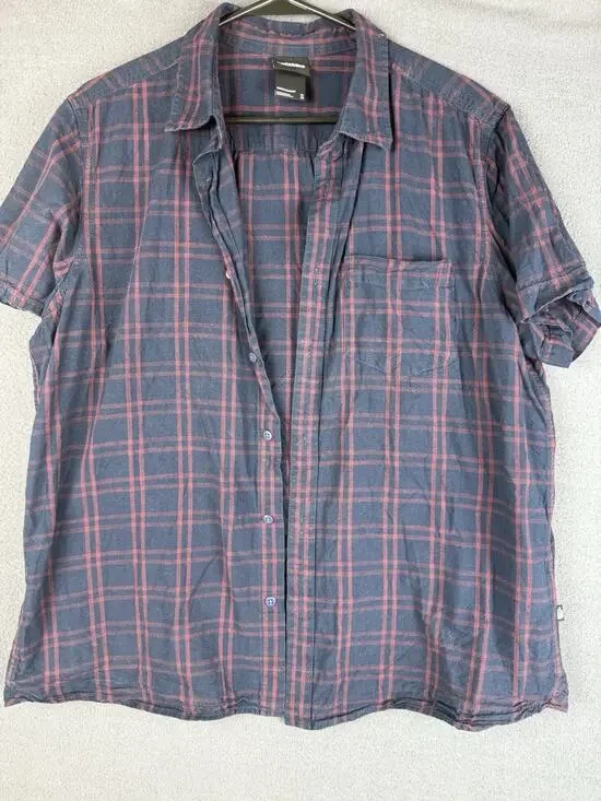 The North Face Shirt Mens XL Plaid Short Sleeve Button Up Outdoors Camping