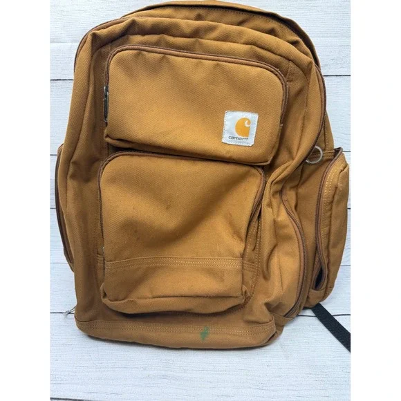 Carhartt Brown Backpack Work School Book Bag‎ Travel Durable
