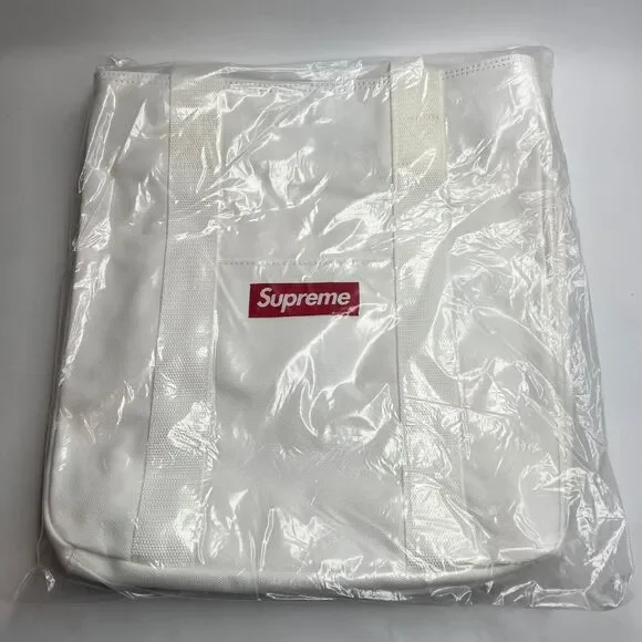 Supreme New York FW20B25 White Canvas Tote Bag Authentic Deadstock