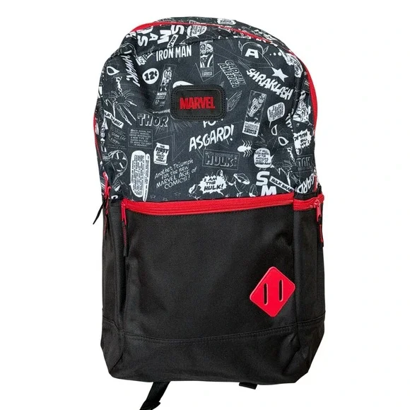 Marvel Backpack New Comic Print‎ Black White BioWorld