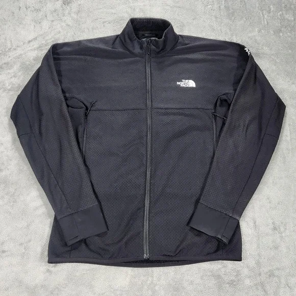 The North Face Jacket Mens Medium Black Summit Series Fleece Lined Softshell