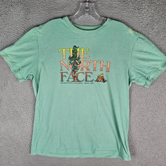 The North Face T-Shirt Mens L Tree Graphic Never Stop Exploring Crew Neck 167079