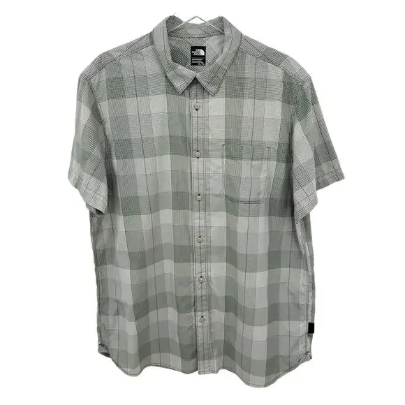 The North Face shirt XL nylon plaid button front lightweight outdoor hiking