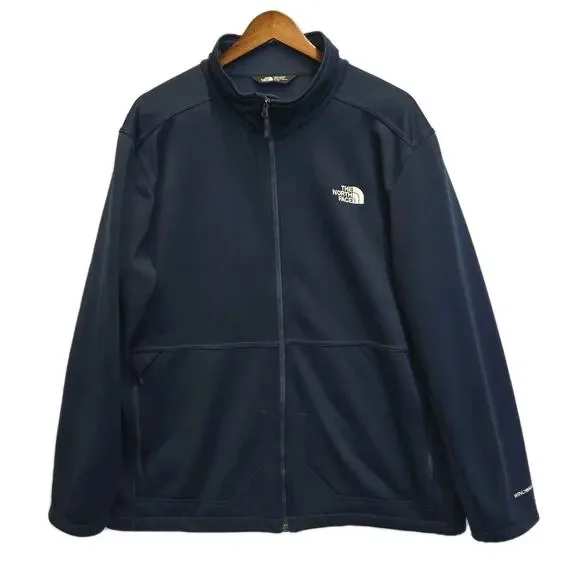 The North Face WindWall Jacket Mens XL Navy Blue Full Zip Soft Shell Outdoor