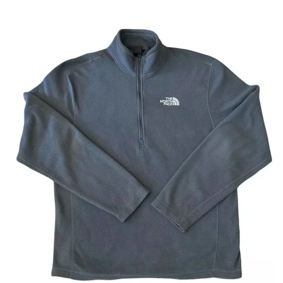 The‎ North Face TNF 1/4 Zip Pullover Sweatshirt Fleece Grey Top Men’s Size Small