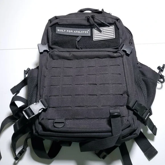 Built For Athletes 45L Large Black Hero Backpack Bookbag Tactical